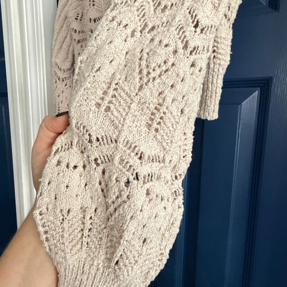 Altar’d State Cream Knit Cardigan Size L - Picture 4 of 6
